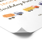 Welkomstbord van Truck Birthday Poster (Hoek)