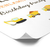 Welkomstbord van Truck Birthday Poster (Hoek)