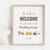 Welkomstbord van Truck Birthday Poster