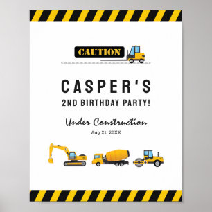Welkomstbord van Truck Birthday Poster
