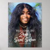 Welkomstbord van zestien partijen met foto poster (Voorkant)