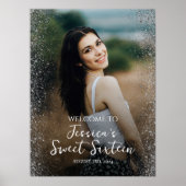 Welkomstbord van zestien partijen met foto poster (Voorkant)