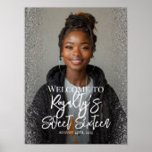 Welkomstbord van zestien partijen met foto poster (Voorkant)