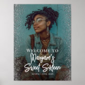 Welkomstbord van zestien partijen met foto poster (Voorkant)