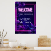 Welkomstbord Verbluffend Neon Tropical Foliage Poster (Keuken)