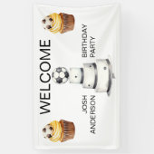 Welkomstbord Voetbal Verjaardagsfeest Spandoek (Verticaal)