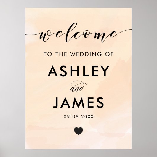 Welkomstbord voor Abriot Waterverf Weddenschap Poster (Voorkant)