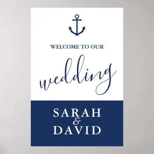 Welkomstbord voor anchor Wedding bij de zeemacht - Poster (Voorkant)