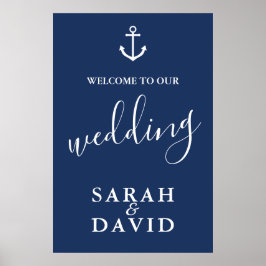 Welkomstbord voor anchor Wedding bij de zeemacht - Poster