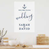 Welkomstbord voor anchor Wedding bij de zeemacht - Poster (Keuken)