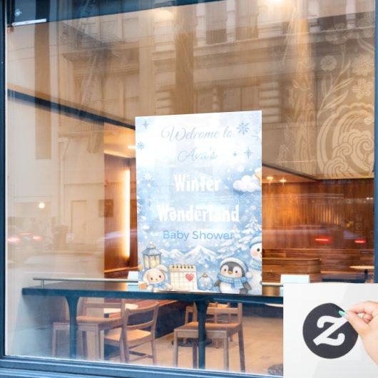 Welkomstbord voor Baby Shower | Mooie Dieren voor  Raamsticker (Cafe Raam)