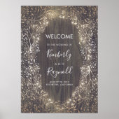 Welkomstbord voor baby's Breath Rustic Floral Wedd Poster (Voorkant)