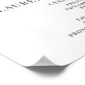 Welkomstbord voor beste dag op huwelijksprogramma poster (Hoek)