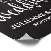 Welkomstbord voor bruiloft 8 x 10 gebarenteken poster (Hoek)