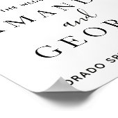 Welkomstbord voor bruiloft-citroenen poster (Hoek)