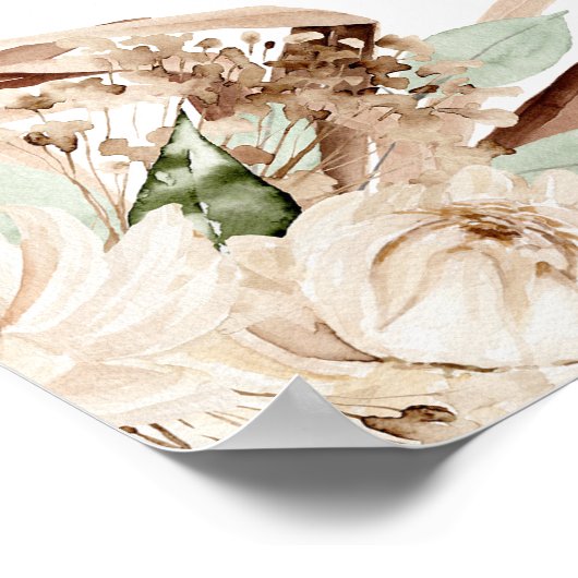 Welkomstbord voor bruiloft in het Spaans Poster (Hoek)