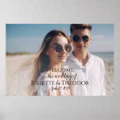 Welkomstbord voor bruiloft met foto poster (Voorkant)