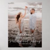 Welkomstbord voor bruiloft met foto poster (Voorkant)