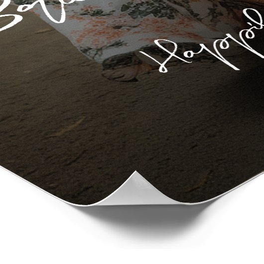 Welkomstbord voor bruiloft met foto poster (Hoek)