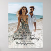 Welkomstbord voor bruiloft met foto poster (Voorkant)