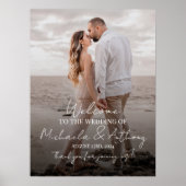 Welkomstbord voor bruiloft met foto poster (Voorkant)