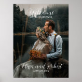 Welkomstbord voor bruiloft met foto poster (Voorkant)