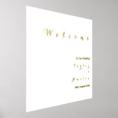 Welkomstbord voor bruiloft Minimale Real Gold Foil Folie Afdrukken (Laagn)