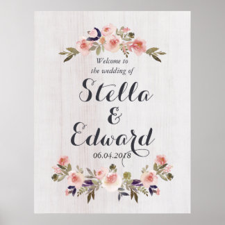 Welkomstbord voor bruiloft poster