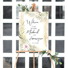 Welkomstbord voor bruiloft poster