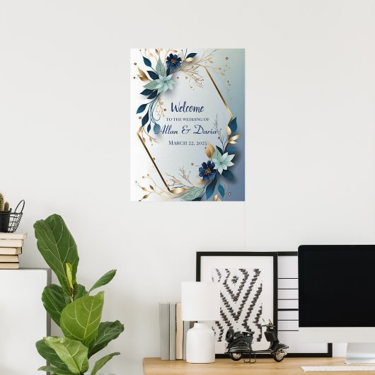 Welkomstbord voor bruiloft poster (Thuiskantoor)
