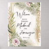 Welkomstbord voor bruiloft poster (Voorkant)