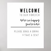 Welkomstbord voor bruiloft poster (Voorkant)