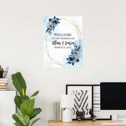 Welkomstbord voor bruiloft poster (Thuiskantoor)
