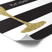 Welkomstbord voor Brunch en Bubble Faux Glitter Sh Poster (Hoek)