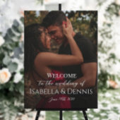 Welkomstbord voor de bruiloft op canvas