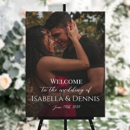 Welkomstbord voor de bruiloft op canvas