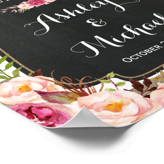 Welkomstbord voor driepuntswoningen in Rousland Poster (Hoek)