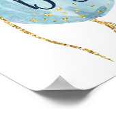 Welkomstbord voor drive baby shower boy poster (Hoek)