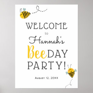 Welkomstbord voor feestdag bij de dag poster