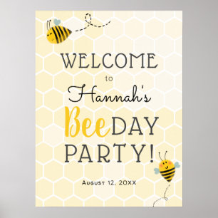 Welkomstbord voor feestdag bij de dag poster