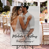 Welkomstbord voor foto-bruiloft poster