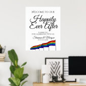 Welkomstbord voor gadepride regenboogbruiloft poster (Thuiskantoor)