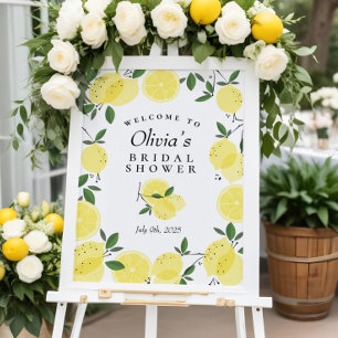 Welkomstbord voor gele toner poster
