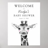 Welkomstbord voor Giraffe Baby Shower Poster (Voorkant)