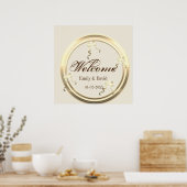 Welkomstbord voor goudweduwen poster (Keuken)
