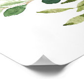 Welkomstbord voor groene gouden bruiloft poster (Hoek)