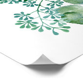 Welkomstbord voor groene Waterverf met eucalyptus- Poster (Hoek)