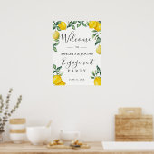 Welkomstbord voor het verlovingsfeest van Lemon Poster (Keuken)