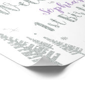 Welkomstbord voor het wintermeisje van de eerste v poster (Hoek)