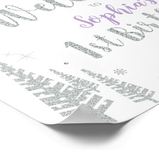 Welkomstbord voor het wintermeisje van de eerste v poster (Hoek)